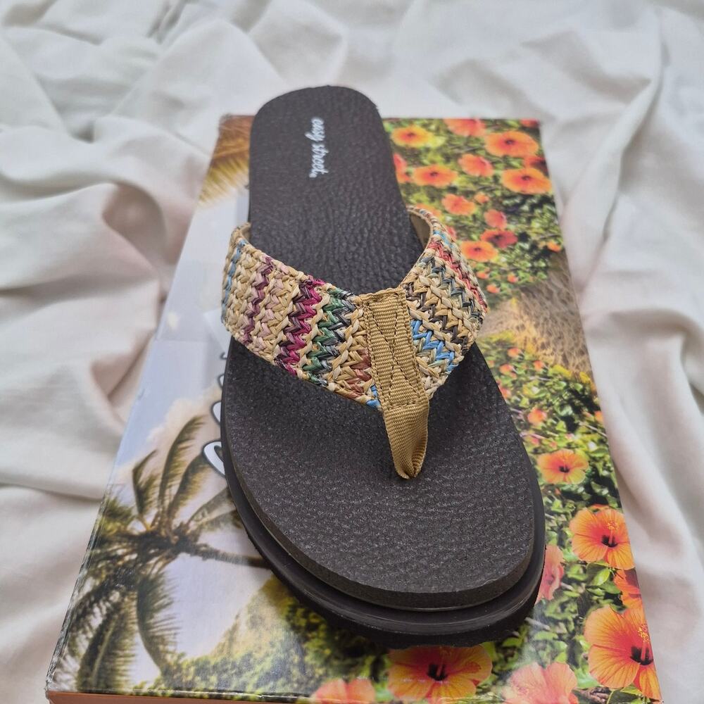 NEW Easy Street Whimsy comfort flip flop slide slip-on Sandal women SZ 9.5